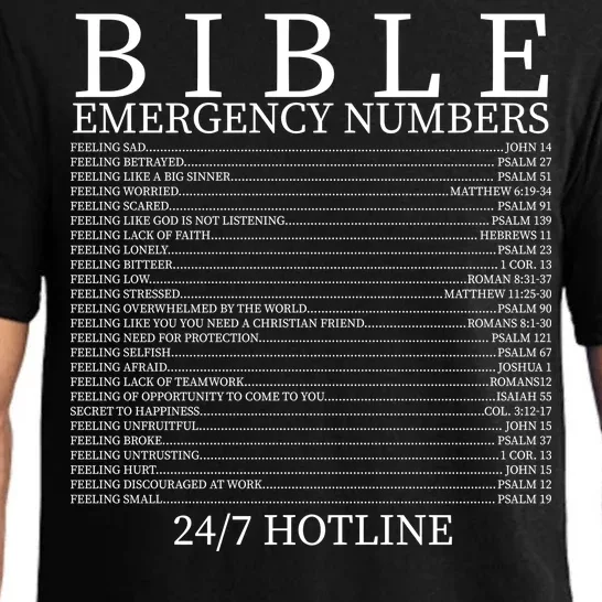 Bible Emergency Numbers Pajama Set