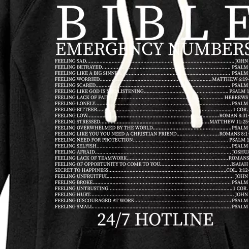 Bible Emergency Numbers Women's Fleece Hoodie