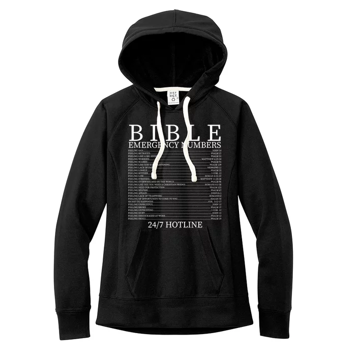 Bible Emergency Numbers Women's Fleece Hoodie