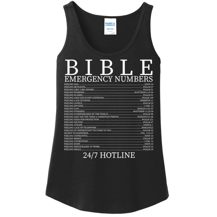 Bible Emergency Numbers Ladies Essential Tank