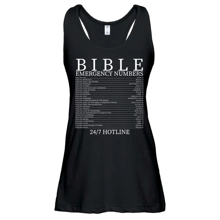 Bible Emergency Numbers Ladies Essential Flowy Tank