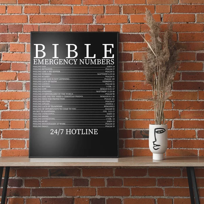 Bible Emergency Numbers Poster