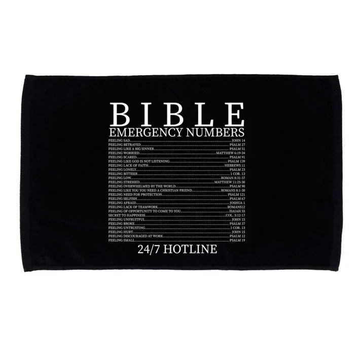 Bible Emergency Numbers Microfiber Hand Towel