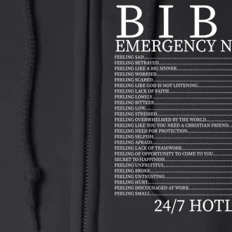 Bible Emergency Numbers Full Zip Hoodie