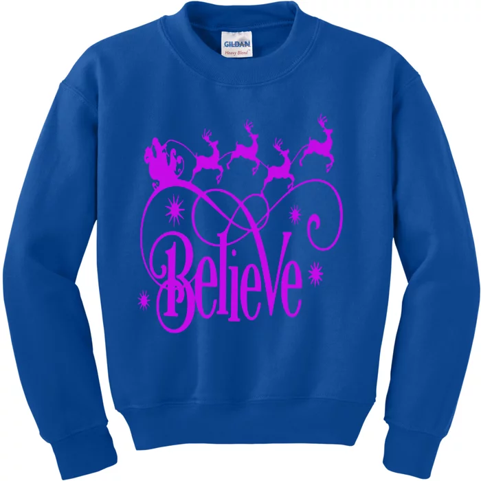 Believe In Christmas Gift Kids Sweatshirt