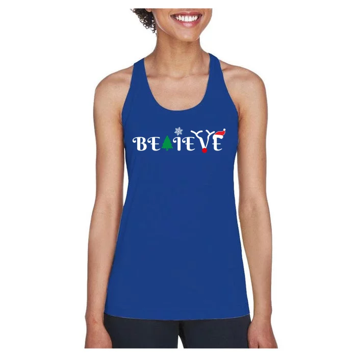 Believe In Christmas Gift Women's Racerback Tank