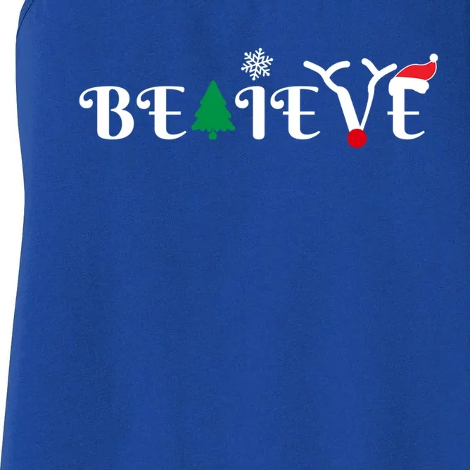 Believe In Christmas Gift Women's Racerback Tank