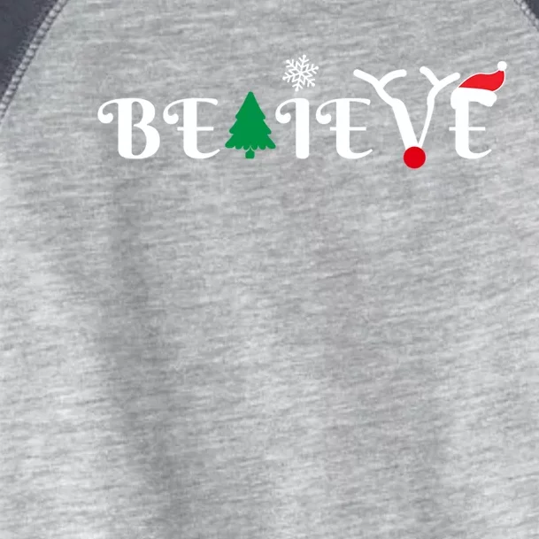 Believe In Christmas Gift Toddler Fine Jersey T-Shirt