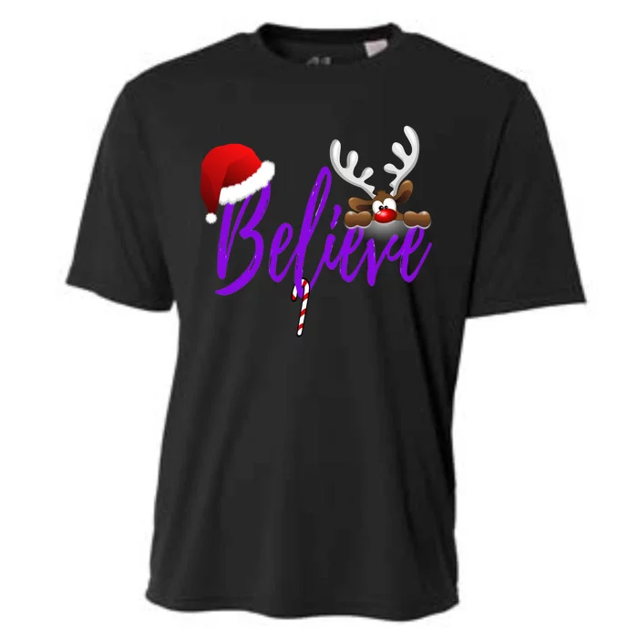 Believe In Christmas Gift Cooling Performance Crew T-Shirt