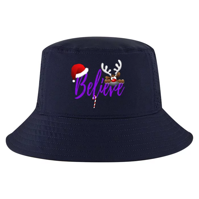 Believe In Christmas Gift Cool Comfort Performance Bucket Hat