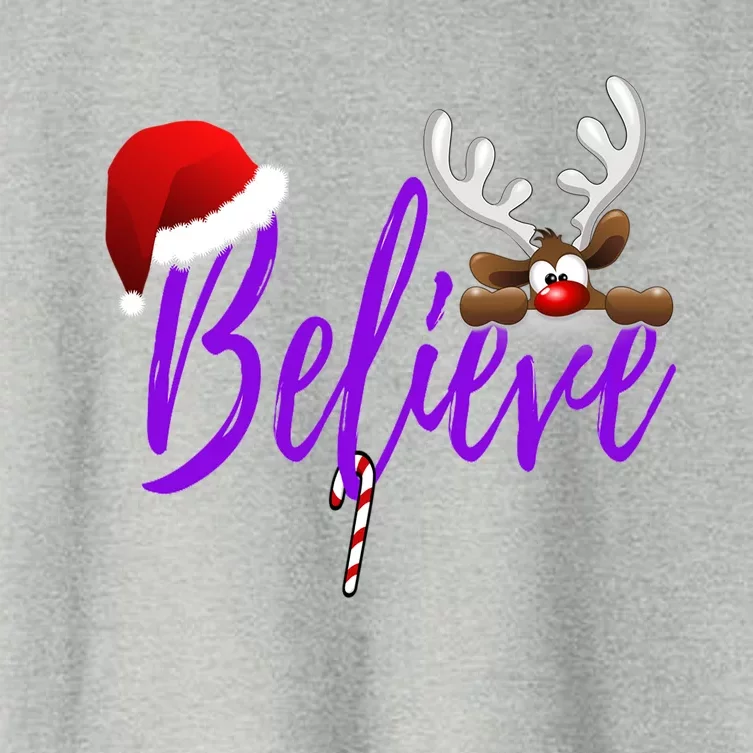 Believe In Christmas Gift Women's Crop Top Tee