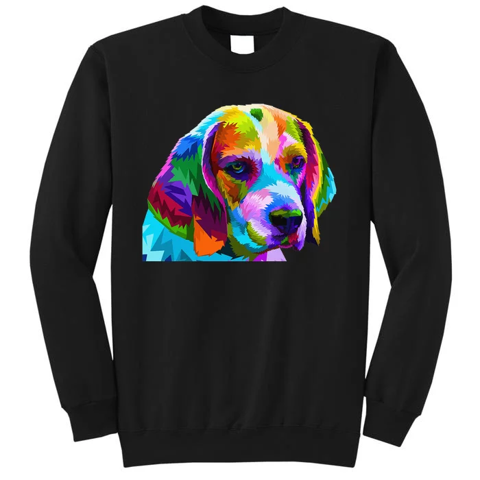 Beagle in Colorful Pop Art Design for Dog Owners Tall Sweatshirt