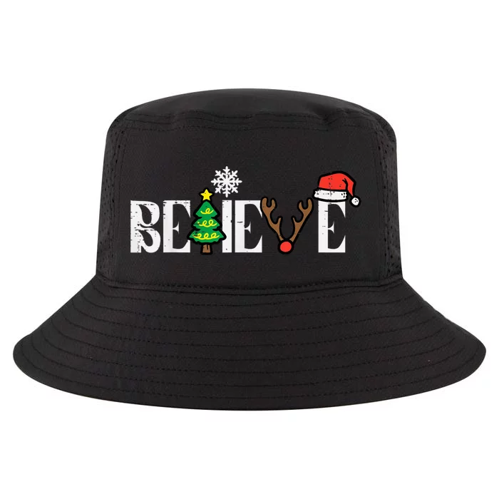 Believe In Christmas Cute Cool Comfort Performance Bucket Hat