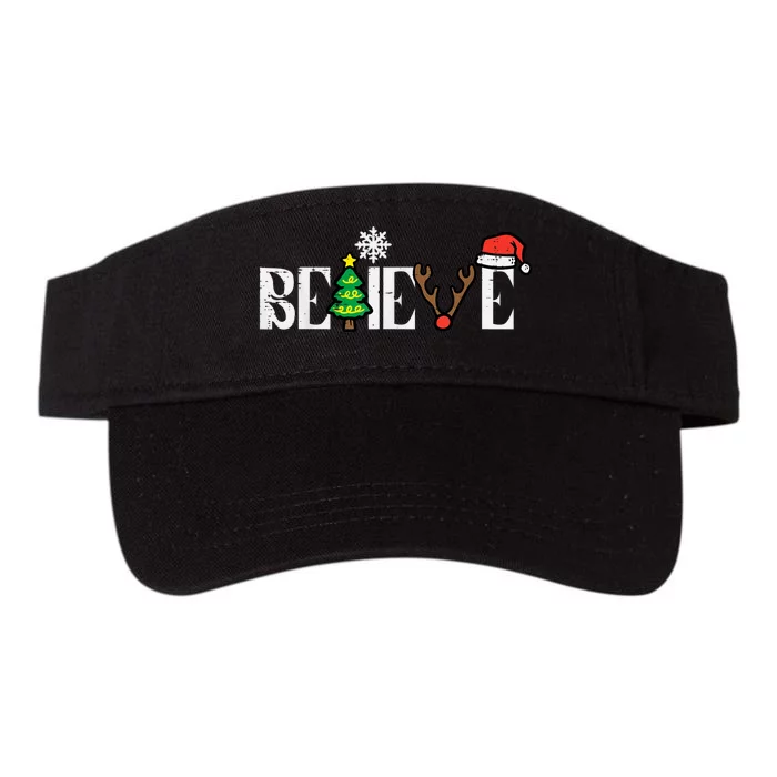 Believe In Christmas Cute Valucap Bio-Washed Visor