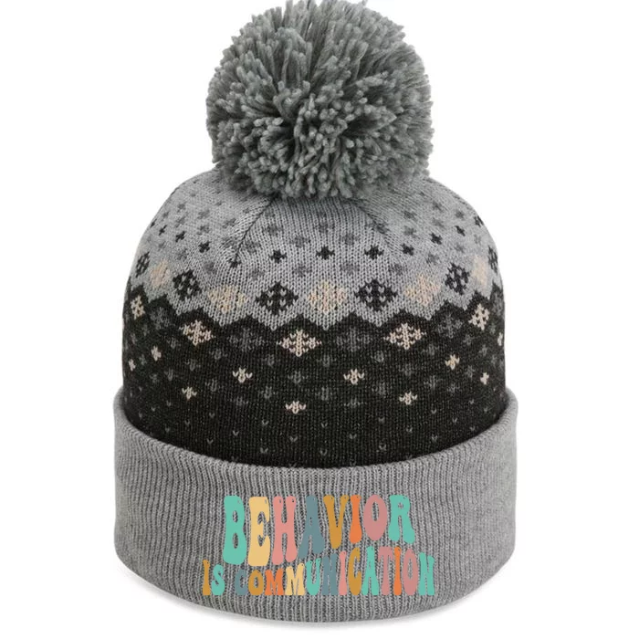 Behavior Is Communication The Baniff Cuffed Pom Beanie