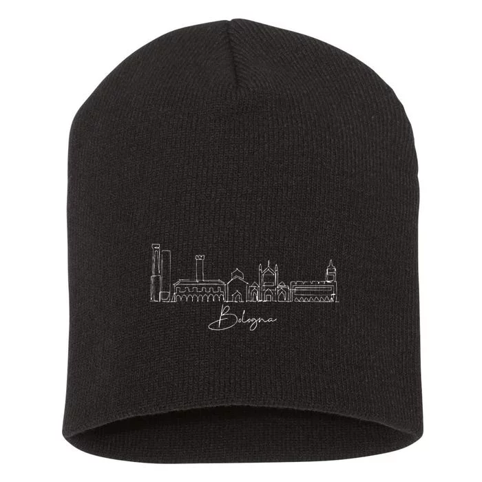 Bologna Italy City Skyline Short Acrylic Beanie