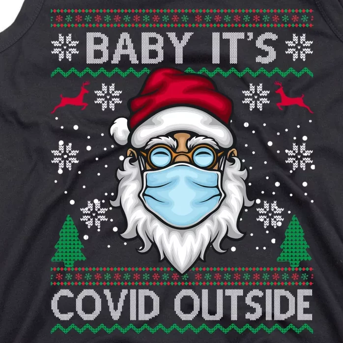 Baby It's Covid Outside Funny Ugly Christmas Tank Top