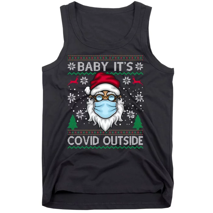 Baby It's Covid Outside Funny Ugly Christmas Tank Top