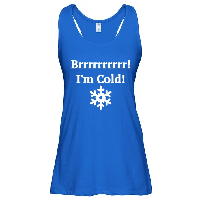 Brrrrr! IM Cold Snowflake Funny Winter Freezing Funny Gift Ladies Essential Flowy Tank