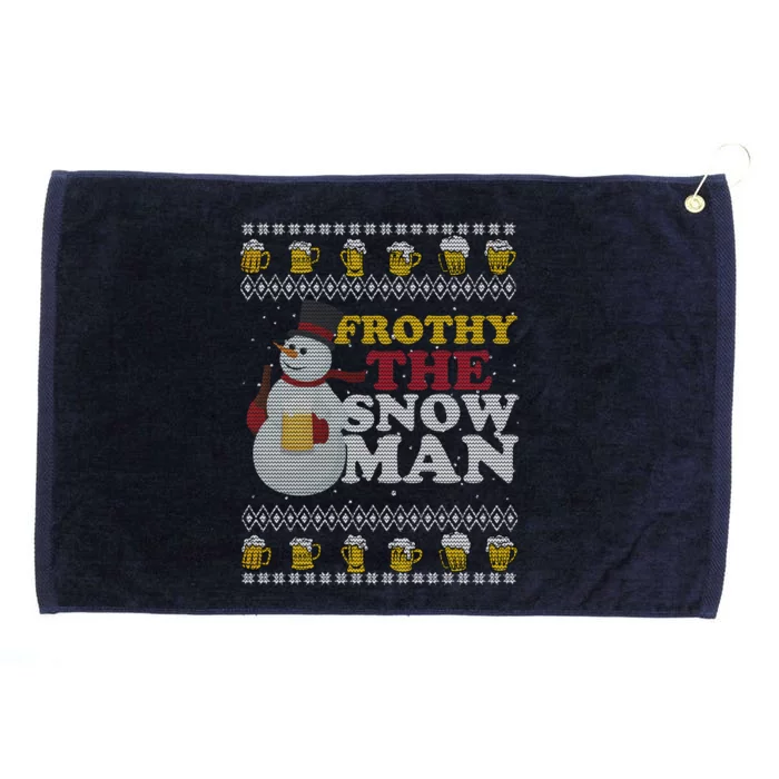 Beer Ipa Craft Beer Ugly Christmas Funny Frothy The Snow Gift Grommeted Golf Towel