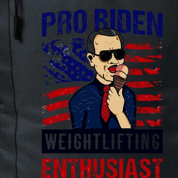 Biden Ice Cream Pro Biden Weightlifting Enthusiast American Flag Daily Commute Backpack