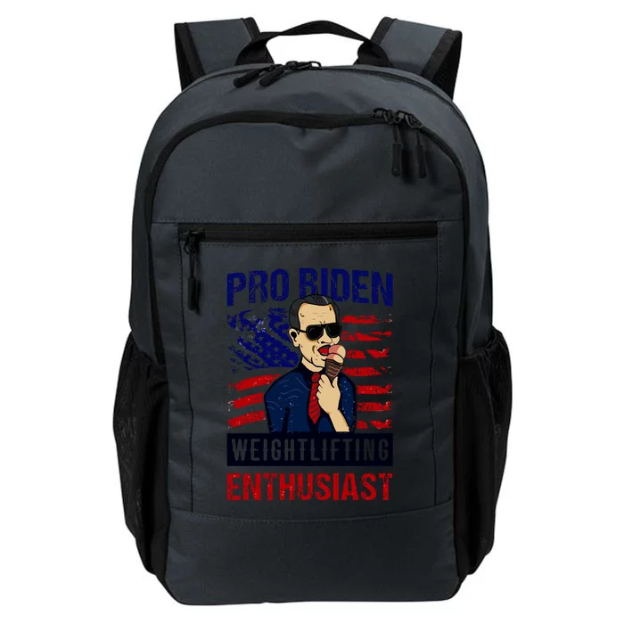 Biden Ice Cream Pro Biden Weightlifting Enthusiast American Flag Daily Commute Backpack