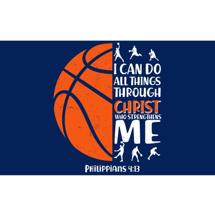 Basketball I Can Do All Things Through Christ Who Strengthens Me Philippian 4:13 Bumper Sticker