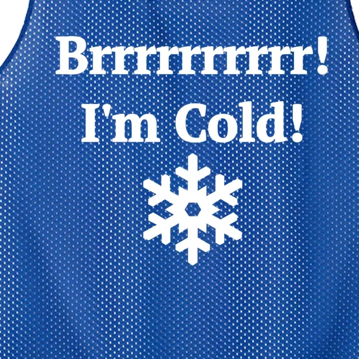 Brrrrr! IM Cold Snowflake Funny Winter Freezing Gift Mesh Reversible Basketball Jersey Tank