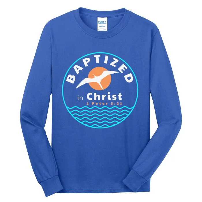 Baptized In Christ Christian Adult Baptism Tall Long Sleeve T-Shirt