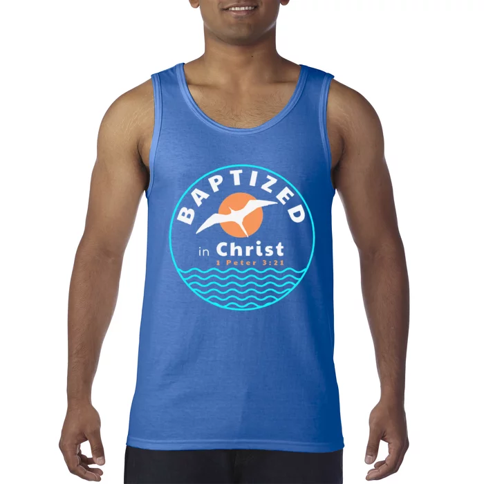 Baptized In Christ Christian Adult Baptism Tank Top