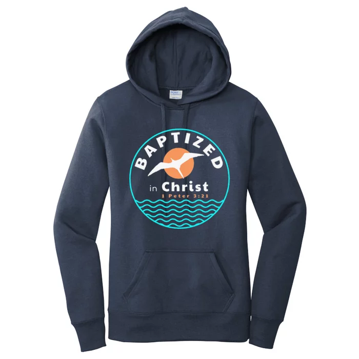 Baptized In Christ Christian Adult Baptism Women's Pullover Hoodie