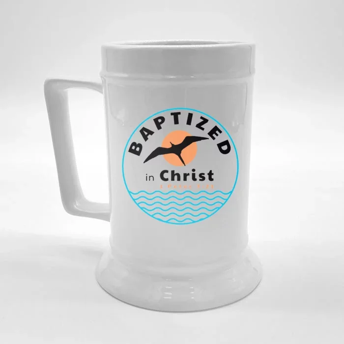 Baptized In Christ Christian Adult Baptism Front & Back Beer Stein