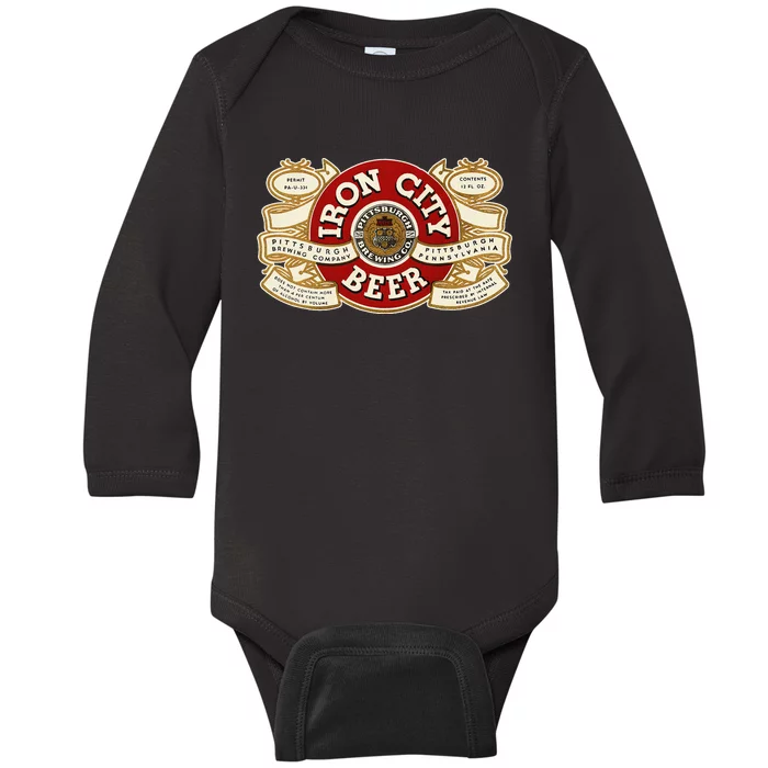 Beer Irons City Pittsburgh Beer Lover Baby Long Sleeve Bodysuit