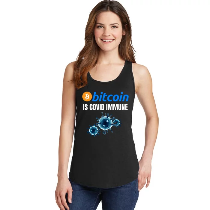 Bitcoin Is COVID Immune, Unstoppable, Plan B, Crypto Currency, Blockchain Ladies Essential Tank