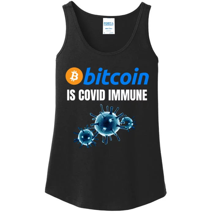 Bitcoin Is COVID Immune, Unstoppable, Plan B, Crypto Currency, Blockchain Ladies Essential Tank