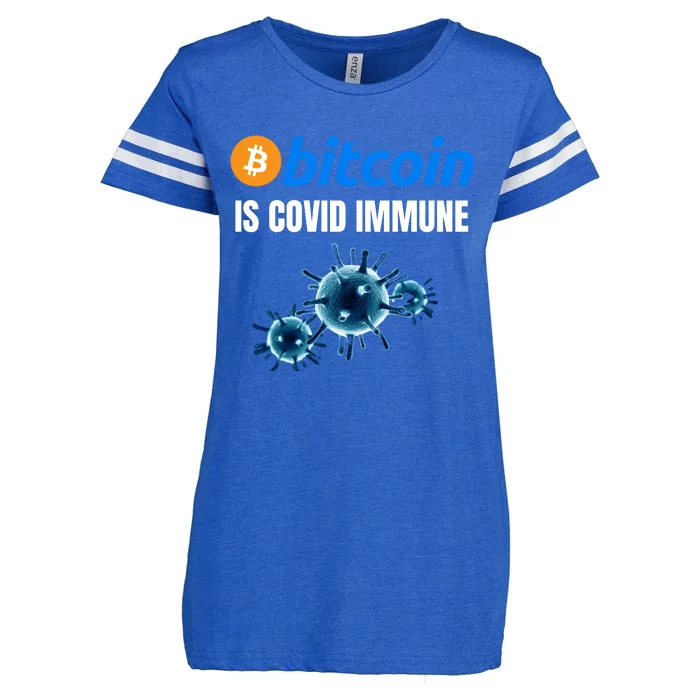 Bitcoin Is COVID Immune, Unstoppable, Plan B, Crypto Currency, Blockchain Enza Ladies Jersey Football T-Shirt