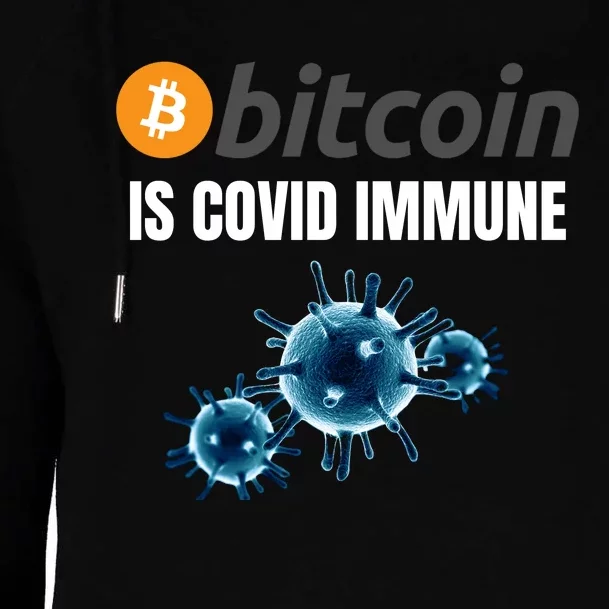 Bitcoin Is COVID Immune, Unstoppable, Plan B, Cryptocurrency, Blockchain, Crypto Womens Funnel Neck Pullover Hood