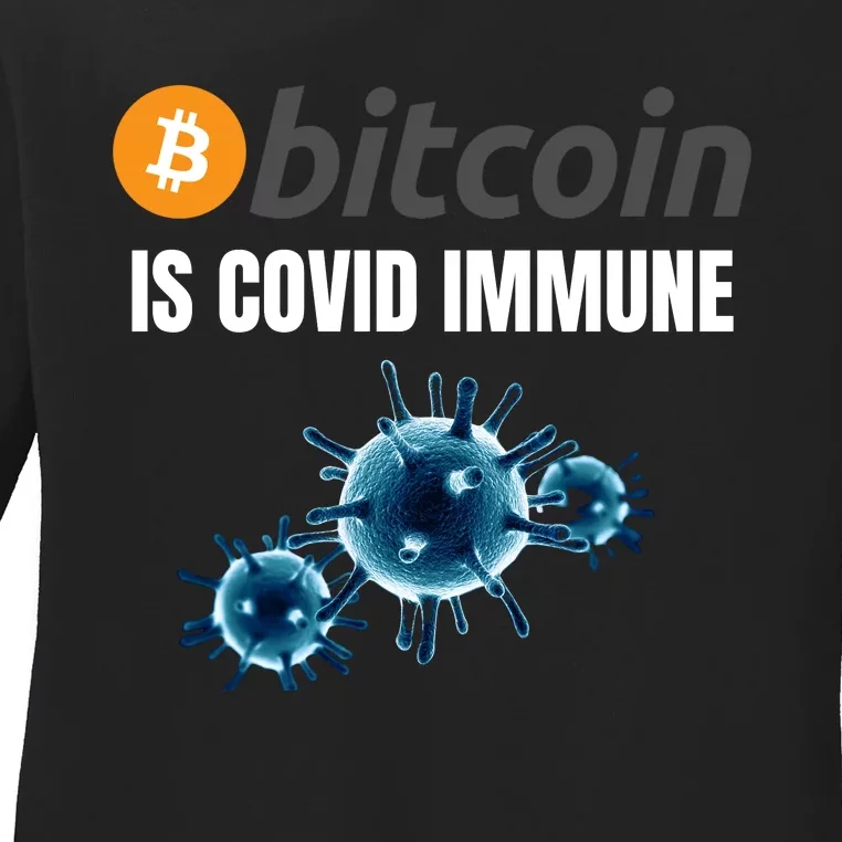 Bitcoin Is COVID Immune, Unstoppable, Plan B, Cryptocurrency, Blockchain, Crypto Ladies Long Sleeve Shirt