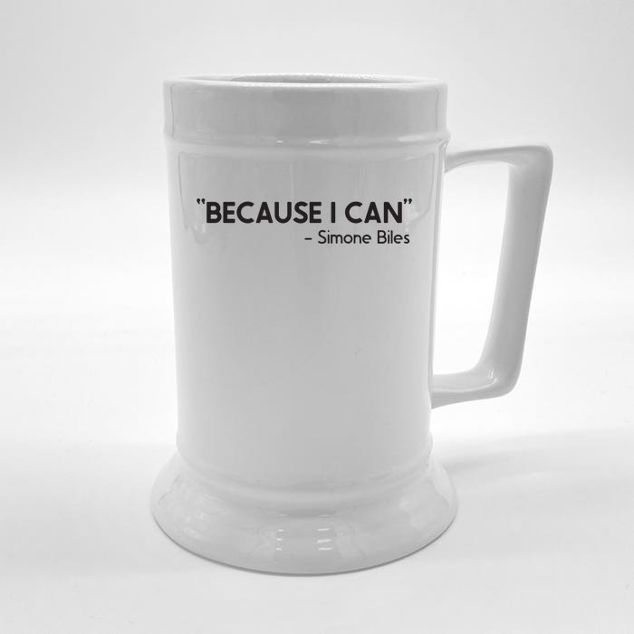 Because I Can Simone Biles Front & Back Beer Stein