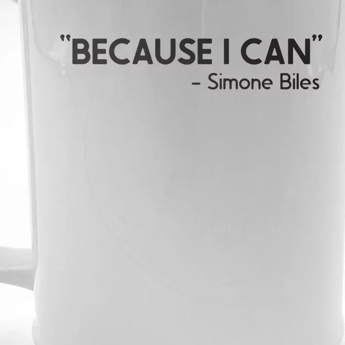 Because I Can Simone Biles Front & Back Beer Stein