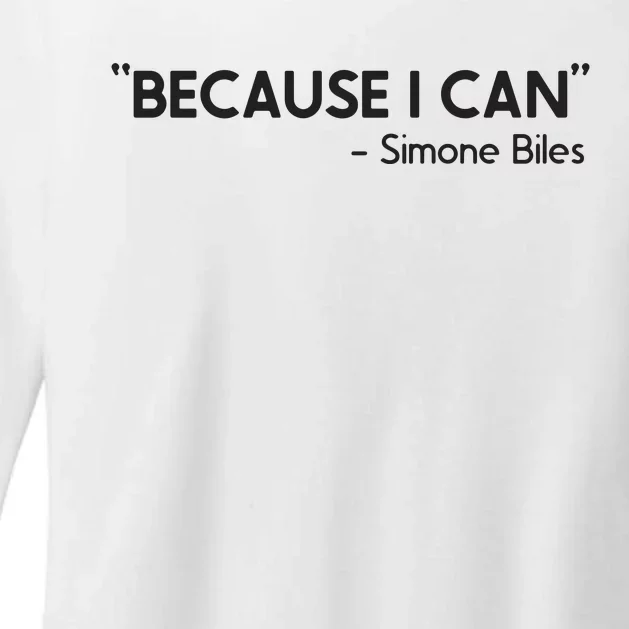 Because I Can Simone Biles Womens CVC Long Sleeve Shirt