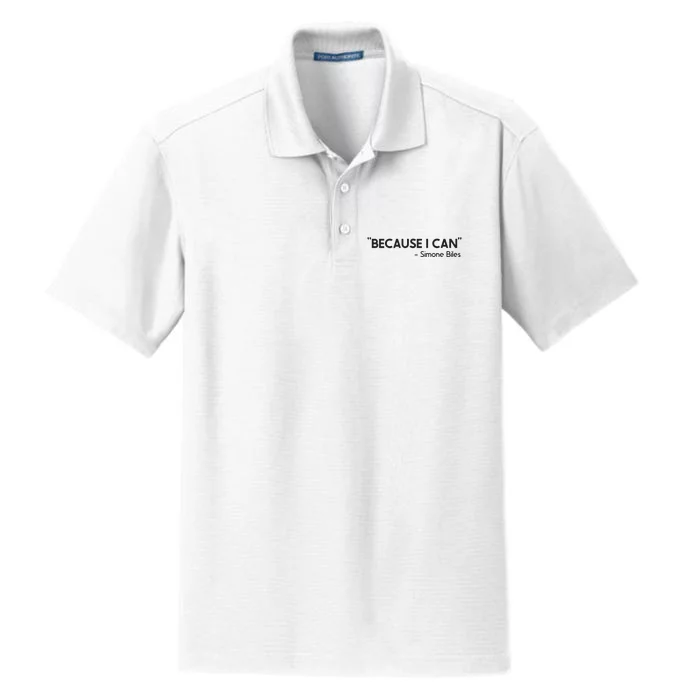 Because I Can Simone Biles Dry Zone Grid Performance Polo