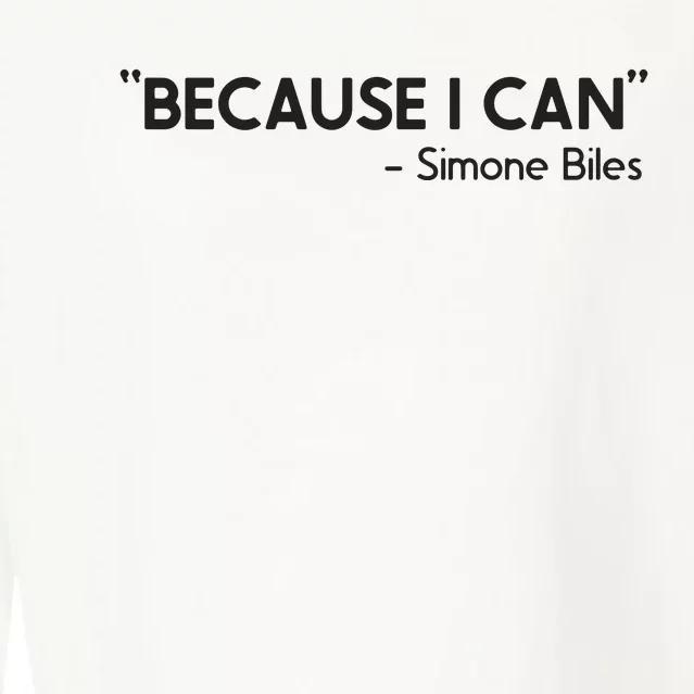 Because I Can Simone Biles Cropped Pullover Crew