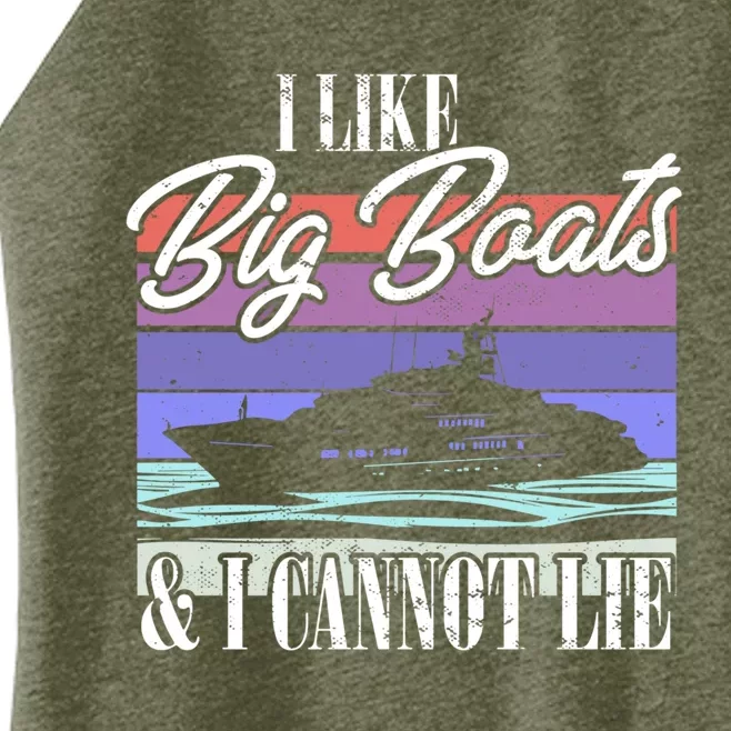 Boating I Cruise Ship I Like Big Boats And I Cannot Lie Gift Women’s Perfect Tri Rocker Tank