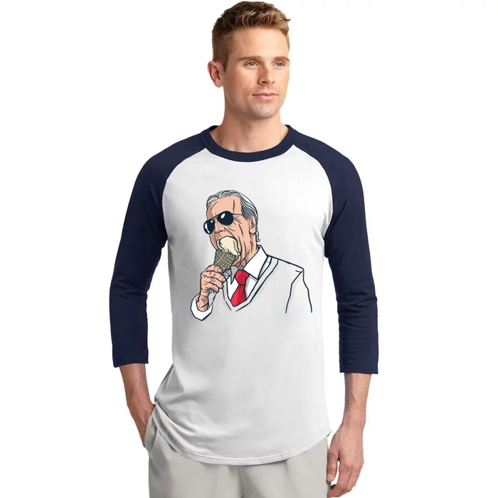 Biden Ice Cream Baseball Sleeve Shirt