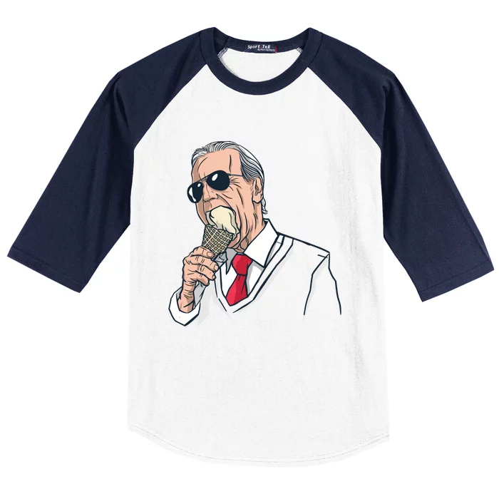 Biden Ice Cream Baseball Sleeve Shirt