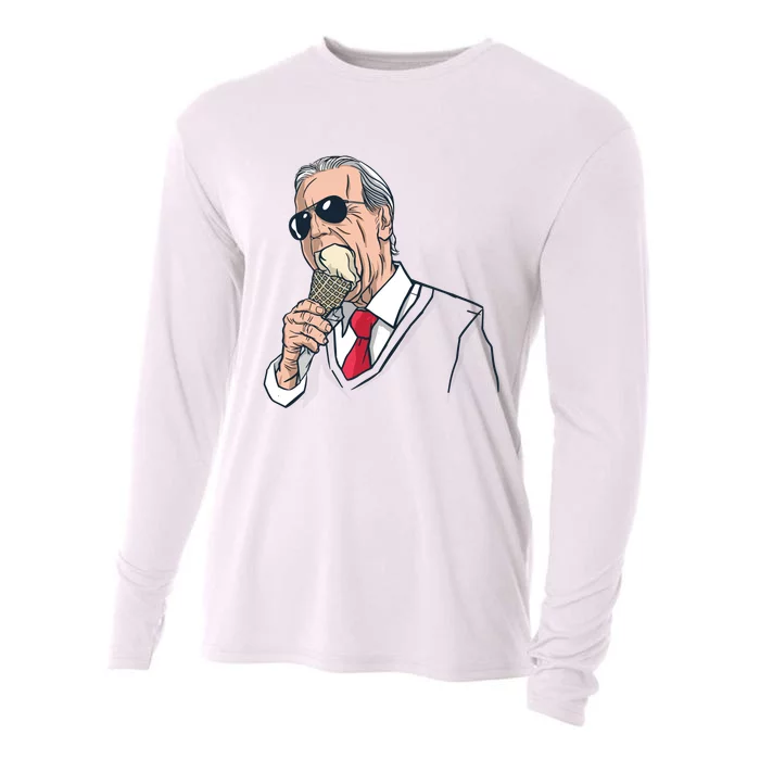 Biden Ice Cream Cooling Performance Long Sleeve Crew