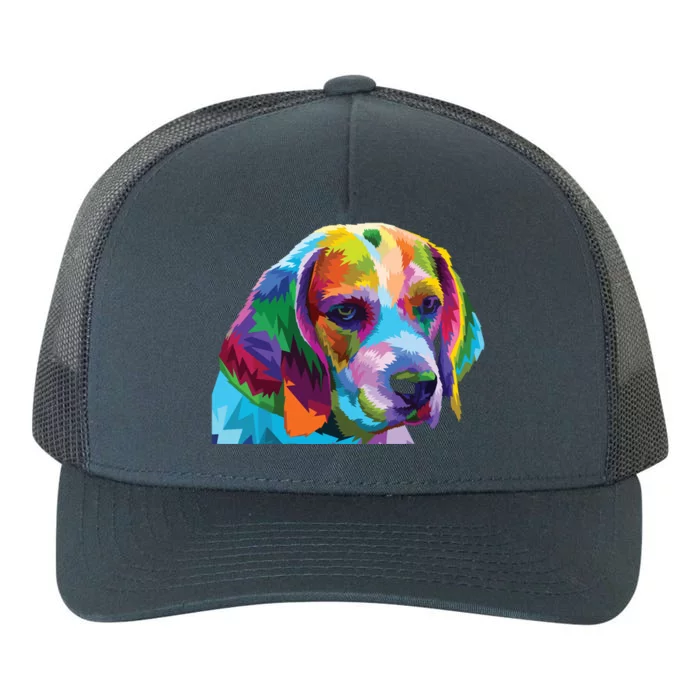 Beagle In Colorful Pop Art Design For Dog Owners Yupoong Adult 5-Panel Trucker Hat