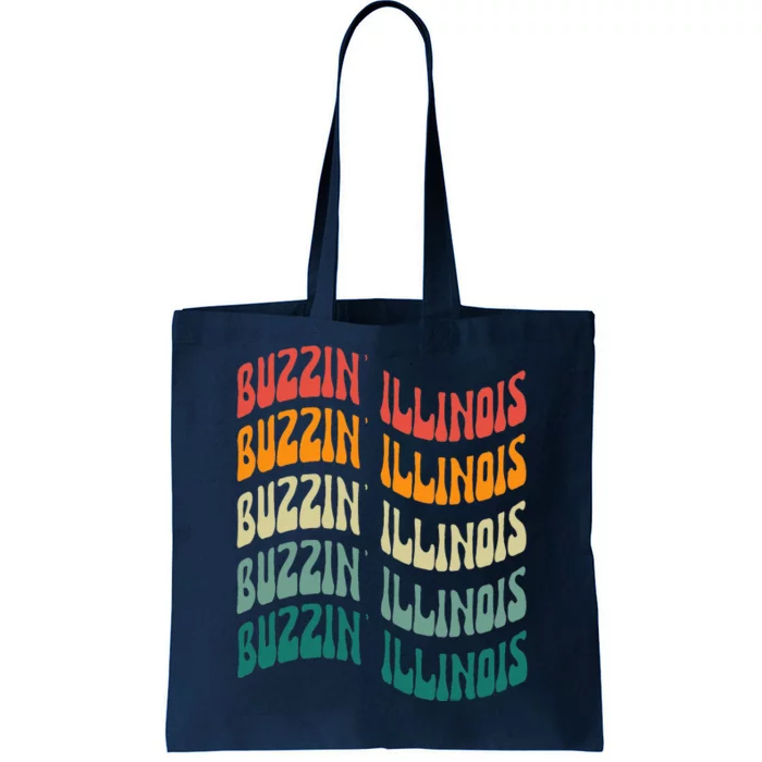 Buzzin Illinois Cicada Lover Vintage Broods Xix Xiii Tote Bag