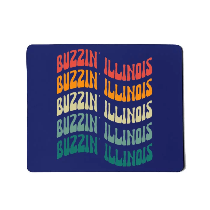 Buzzin Illinois Cicada Lover Vintage Broods Xix Xiii Mousepad